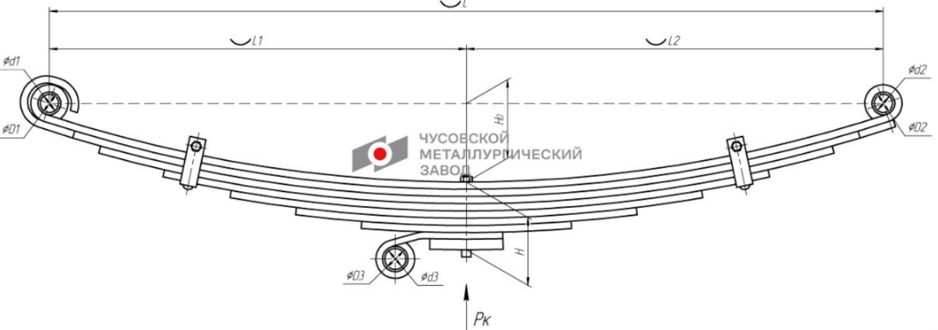 Рессоры hd120. Лист коренной передней рессоры 1119800076 на кран Zoomlion 50. Рессоры длина 130 - 135.